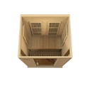 Overhead Centered Interior View Of The Maxxus 2-Person Low EMF FAR Infrared Indoor Sauna | MX-K206-01