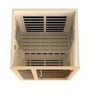 Overhead Front Centered Interior View Of The Dynamic Llumeneres 2-Person Ultra Low EMF FAR Infrared Indoor Sauna | DYN-6215-02