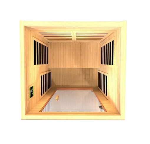 Overhead Interior View Of The Dynamic Avila 2-Person Low EMF FAR Infrared Indoor Sauna | DYN‐6103‐01
