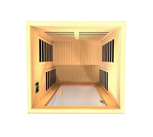 Overhead Interior View Of The Dynamic Avila Elite 2-Person Ultra Low EMF FAR Infrared Indoor Sauna | DYN-6103-01 Elite