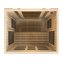 Overhead Interior View Of The Dynamic Bellagio 3-Person Low EMF FAR Infrared Indoor Sauna | DYN-6306-02
