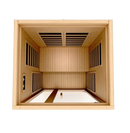Overhead Interior View Of The Dynamic Gracia 2-Person Low EMF FAR Infrared Indoor Sauna | DYN-6119-01