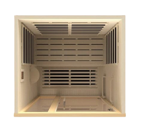 Overhead Interior View Of The Dynamic Llumeneres 2-Person Ultra Low EMF FAR Infrared Indoor Sauna | DYN-6215-02