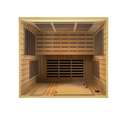 Overhead Interior View Of The Dynamic Lugano 3-Person Low EMF FAR Infrared Indoor Sauna | DYN-6336-02