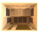 Overhead Interior View Of The Dynamic Lugano 3-Person Near Zero EMF Full Spectrum Infrared Indoor Sauna | DYN-6336-03 FS