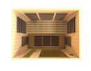 Overhead Interior View Of The Dynamic Lugano 3-Person Ultra Low EMF FAR Infrared Indoor Sauna | DYN-6336-02 Elite