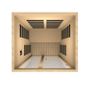 Overhead Interior View Of The Dynamic Santiago 2-Person Low EMF FAR Infrared Indoor Sauna | DYN-6209-01