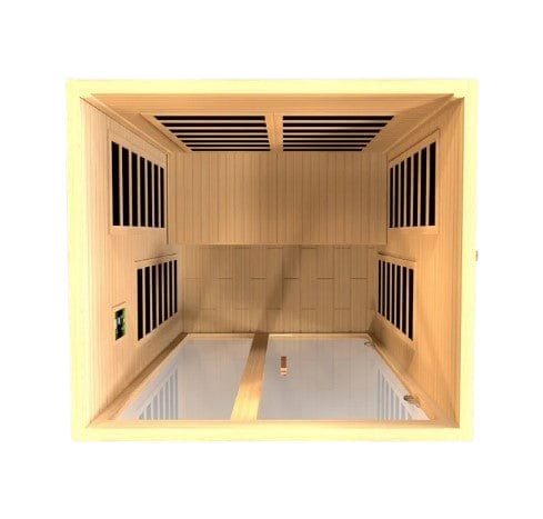 Overhead Interior View Of The Dynamic Santiago Elite 2-Person Ultra Low EMF FAR Infrared Indoor Sauna | DYN-6209-02 Elite
