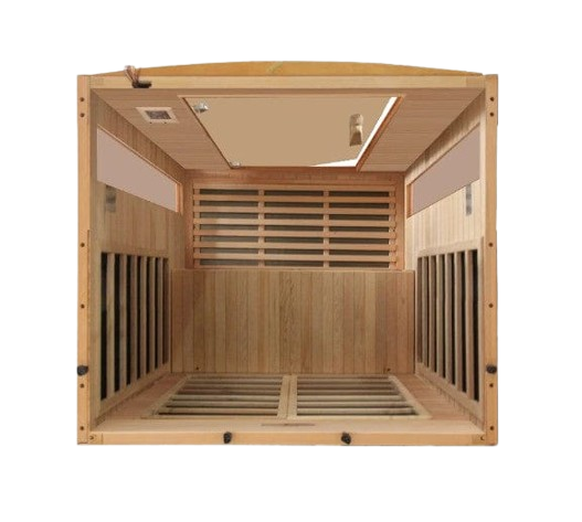 Overhead Interior View Of The Dynamic Versailles 2-Person Low EMF Far Infrared Indoor Sauna | DYN‐6202‐03