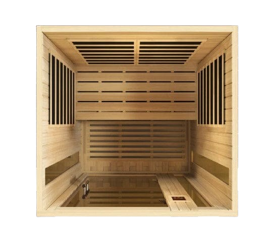 Overhead Interior View Of The Dynamic Vittoria 2-Person Low EMF FAR Infrared Indoor Sauna | DYN-6220-01