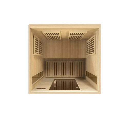 Overhead Interior View Of The Maxxus 2-Person Low EMF FAR Infrared Indoor Sauna | MX-K206-01