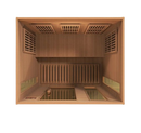 Overhead Interior View Of The Maxxus 3-Person Low EMF FAR Infrared Indoor Sauna | MX-K306-01-CED
