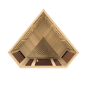 Overhead Interior View Of The Maxxus 3-Person Low EMF FAR Infrared Corner Indoor Sauna | MX-K356-01