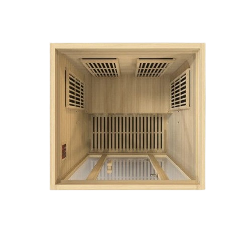 Overhead Interior View Of The Maxxus Seattle 2-Person Near Zero EMF FAR Infrared Indoor Sauna | MX-J206-01-ZF