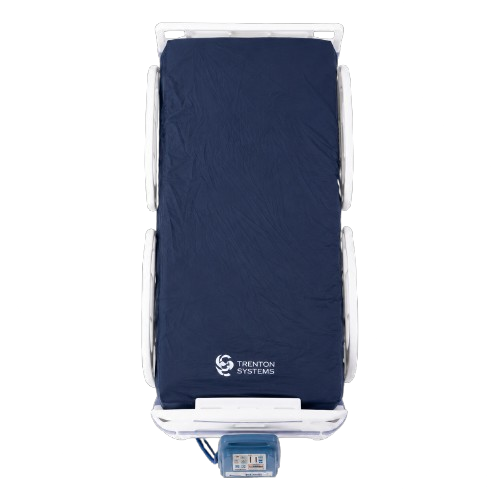Overhead View Of The Dolphin Bed Mattress System Shown On A Hospital Bed