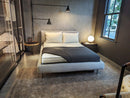 Overhead View Of The Eurolux Lux Silver: The 5-Layer Luxury Mattress Crafted By Masters Shown On A Bed Frame In A Bedroom Setting With Pillows And A Blanket On The Mattress