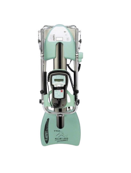 Overhead View Of The Kinetec Spectra Knee CPM Machine With The Remote Control