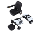 Overhead View Of The Merits Regal EZB Power Chair Item Parts Including The Base And Seat In White Color