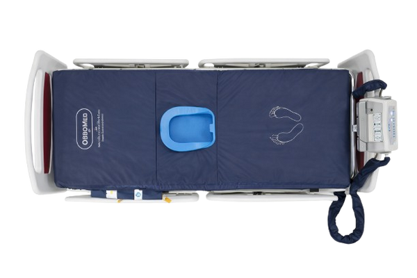 Overhead View Of The ObboMed OB-1620 StandardAir Alternating Pressure Mattress Shown In The Flat Position
