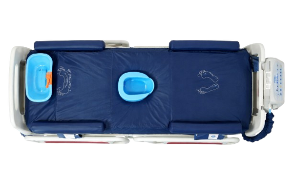 Overhead View Of The ObboMed OB-1650 StandardAir Alternating Pressure Mattress Shown In The Flat Position