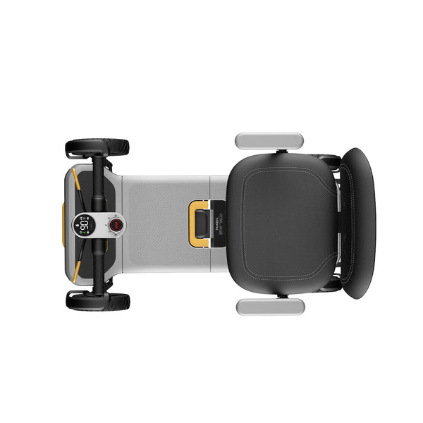 Overhead View Of The Paiseec L5 Mobility Scooter In The Upright Position And Shown In Silver Color