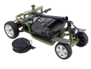 Overhead View Of The Reyhee EXO Electric Mobility Scooter Shown With The Green Frame In The Folded Position