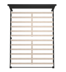 Overhead View Of The Rize Home Cottage Style Wooden Bed Frame Shown In Ebony Black Color