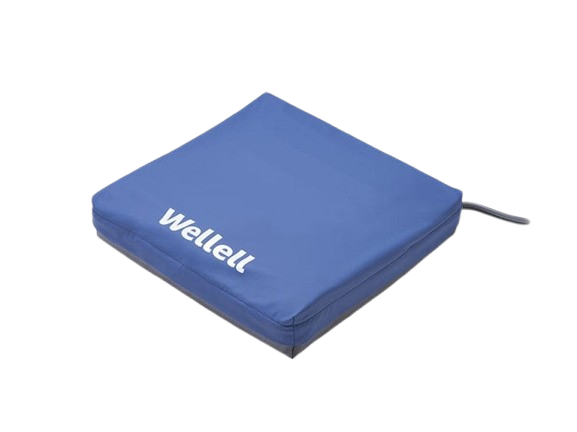 Overhead View Of The Wellell Sedens 500 Seat Cushion With Battery Power Shown Cover Completely Covering Seat Cushion