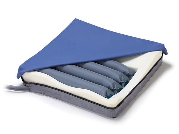 Overhead View Of The Wellell Sedens 500 Seat Cushion With Battery Power Shown With Part Of The Cover Removed