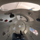 OxyRevo Apex32 1.5 ATA Portable Hyperbaric Chamber Inside View Of Ceiling, Valves, And Zipper.