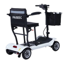 Paiseec D3 Mobility Scooter White Color Rear View With Basket