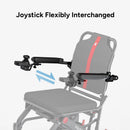 Paiseec Q3 Lightweight Electric Wheelchair With Joystick Interchanging Feature On A White Background