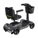 Paiseec S1 Mobility Scooter Gray Color Rear View Unfolded Position With Basket