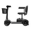 Paiseec S1 Mobility Scooter Gray Color Side View With Basket Unfolded Position