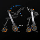 Paiseec W3 Electric Wheelchair Orange And Black Side View Showing Folding Procedure