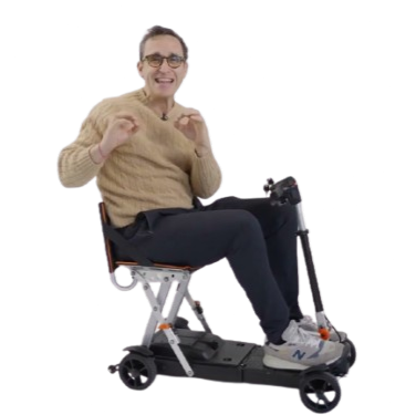 Person Sitting On The Feather 27X Mobility Scooter