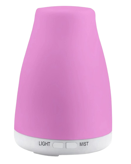 Pink And White Rize Home Aroma Diffuser With Light And Mist Control Button