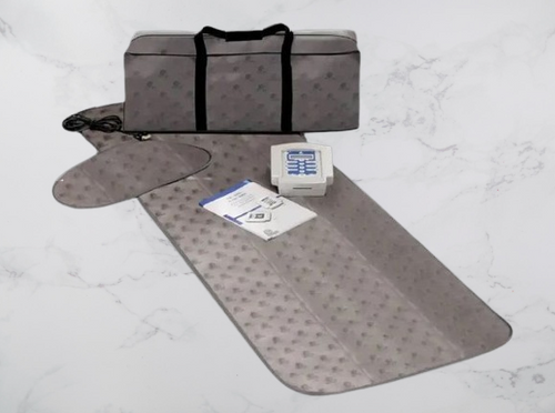 QRS 101 PEMF Home System Front View Mat Control Box Manual Pillow And Bag