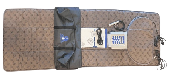 QRS 101 PEMF Home System Over Head View Mat Pen Applicator Manual And Bag