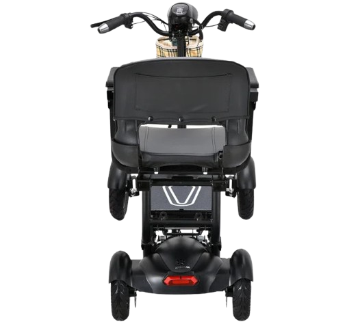 Rear Centered View Of The Bangeran Dragon EX Mobility Scooter Shown In Black Color