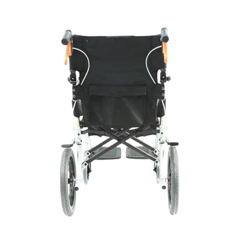 Rear Centered View Of The Karman Ergo Lite Transport Wheelchair