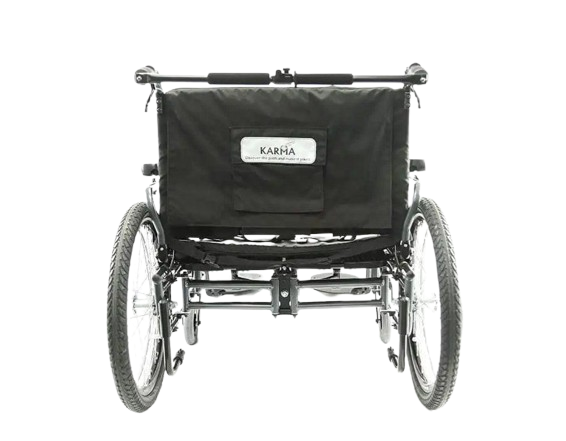 Rear Centered View Of The Karman KM-BT10 Extra Wide Bariatric Wheelchair