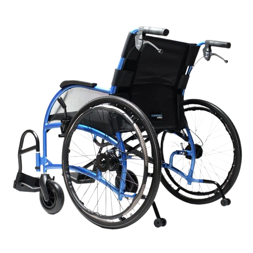 Rear Left Side View Of The Strongback 24HD Heavy Duty Wheelchair