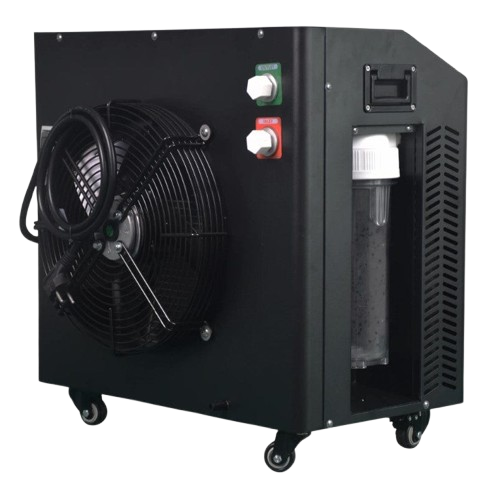 Rear Right Side View Of Dynamic Round Inflatable Cold Plunge Chiller