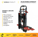 Rear Right Side View Of The Atlas Stair Climbing Wheelchair Lift With Text Sturdy And Secure Frame