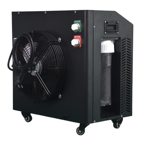 Rear Right Side View Of The Dynamic Oval Inflatable Cold Plunge Chiller