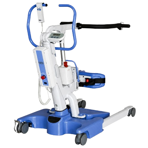 Rear Right Side View Of The Joerns Hoyer Elevate® Professional Sit To Stand Patient Lift