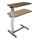 Rear Right Side View Of The StarSleep Overbed Table Demonstrating Its Height Adjustability