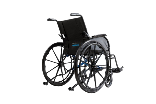 Rear Right Side View Of The Strongback ErgoSteel Wheelchair