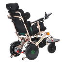 Rear Right View Of The Bangeran Pegasus Cerebral Palsy Kids Electric Wheelchair Shown In Green Color